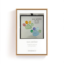 Load image into Gallery viewer, Rainbow PawPrints on My Heart Suncatcher