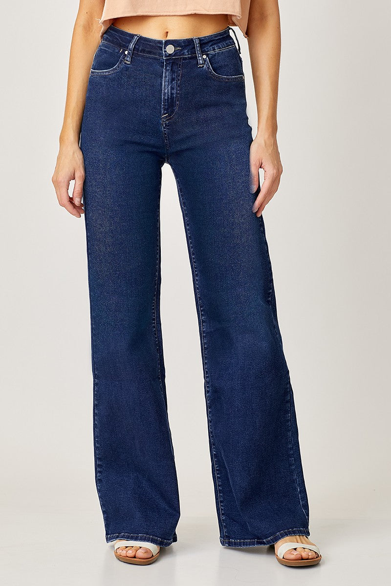 THE PERFECT WIDE LEG JEANS - Dark Wash