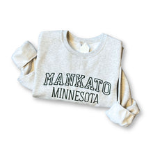 Load image into Gallery viewer, Embroidered MANKATO MN SWEATSHIRT - Oatmeal/Green
