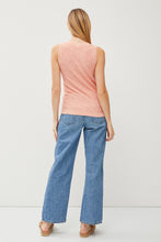 Load image into Gallery viewer, SLEEVELESS ROUND NECK SLUB KNIT TOP - Apricot
