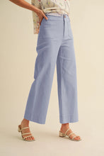 Load image into Gallery viewer, High Waist Cropped Wide Leg Pants - Coneflower Blue