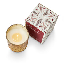 Load image into Gallery viewer, Cardamom Pomander Small Boxed Crackle Glass Candle