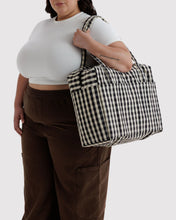Load image into Gallery viewer, Baggu Cloud Carry-on- Black and Cream Gingham