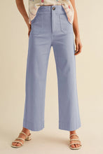 Load image into Gallery viewer, High Waist Cropped Wide Leg Pants - Coneflower Blue