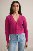 Load image into Gallery viewer, Fleur Cropped Cardigan- Magenta
