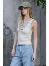 Load image into Gallery viewer, Contrast Stitch Fish Patch Rib Tank