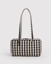 Load image into Gallery viewer, Baggu Nylon Bowler Bag- Black and Cream Gingham