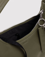Load image into Gallery viewer, Baggu Mini Recycled Leather Shoulder Bag- Loden