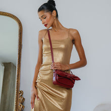 Load image into Gallery viewer, Faye Cranberry Recycled Vegan Crossbody Bag