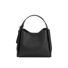 Load image into Gallery viewer, Felicity Black Recycled Vegan Top Handle Bag