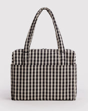 Load image into Gallery viewer, Baggu Cloud Carry-on- Black and Cream Gingham