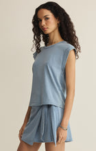 Load image into Gallery viewer, Camino Jersey Denim Top- Ocean Air Indigo
