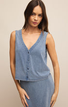 Load image into Gallery viewer, Solace V-Neck Jersey Denim Tank