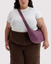 Load image into Gallery viewer, Medium Nylon Crescent Bag- Wild Plum