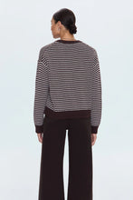 Load image into Gallery viewer, Aura Relaxed Crew Mocha Stripe