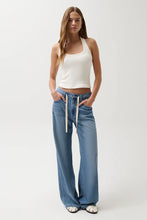 Load image into Gallery viewer, Jadyn Mid Rise Drawstring Palazzo Jean - Expanse
