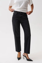 Load image into Gallery viewer, Lexi Mid Rise Bowed Straight - Black Night