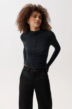 Load image into Gallery viewer, Dara Funnel Neck Top - Noir