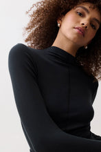 Load image into Gallery viewer, Dara Funnel Neck Top - Noir