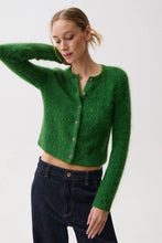 Load image into Gallery viewer, Yara Alpaca Blend Shrunken Cardigan - Vivd Moss