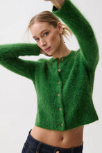 Load image into Gallery viewer, Yara Alpaca Blend Shrunken Cardigan - Vivd Moss