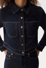 Load image into Gallery viewer, Leonie Cropped Denim Jacket - Nightfall