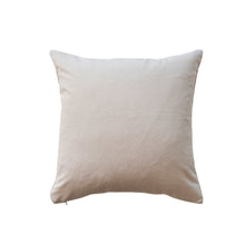 Load image into Gallery viewer, 18" Square Cotton Canvas Pillow with embroidered Snowflake & Beads