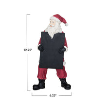 Load image into Gallery viewer, Resin Santa with Chalkboard