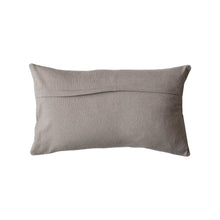 Load image into Gallery viewer, 24"L x 15"H Cotton Embroidered Lumbar Pillow with Chambray Back