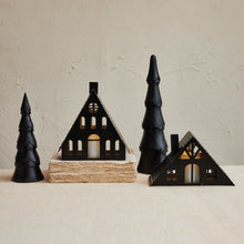 Load image into Gallery viewer, 9"H Metal House with LED Candle