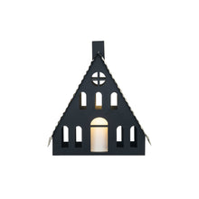 Load image into Gallery viewer, 9"H Metal House with LED Candle