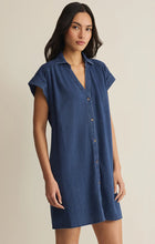 Load image into Gallery viewer, Shellbound Twill Dress- Twilight Blue