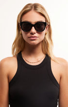 Load image into Gallery viewer, Lunch Date Polished Black Sunglasses