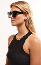Load image into Gallery viewer, Lunch Date Polished Black Sunglasses