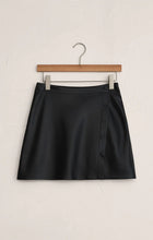 Load image into Gallery viewer, Allegra Vegan Leather Mini Skirt Black