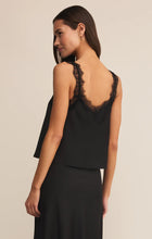 Load image into Gallery viewer, Uma Lace Satin Cami - Black