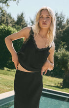 Load image into Gallery viewer, Uma Lace Satin Cami - Black