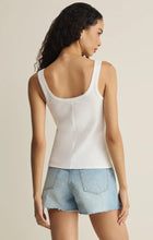 Load image into Gallery viewer, White Niko Scallop Rib Tank Top