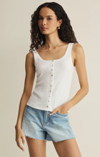 Load image into Gallery viewer, White Niko Scallop Rib Tank Top