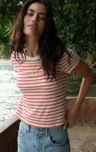 Load image into Gallery viewer, Junie Striped Tee- Lychee