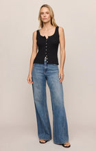 Load image into Gallery viewer, Lainey Pointelle Tank- Black