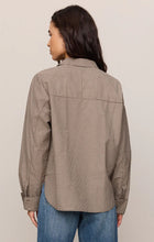 Load image into Gallery viewer, On Duty Gingham Button Up Top- Dark Chocolate