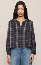 Load image into Gallery viewer, Autumn Plaid Henley Blouse- Eclipse