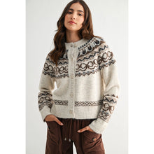 Load image into Gallery viewer, Nordic-Inspired Wool-Blend Cardigan