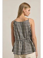 Load image into Gallery viewer, Gingham Sleeveless Drawstring Top