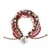 Load image into Gallery viewer, Beaded Love Bracelet - Garnet - Jewelry
