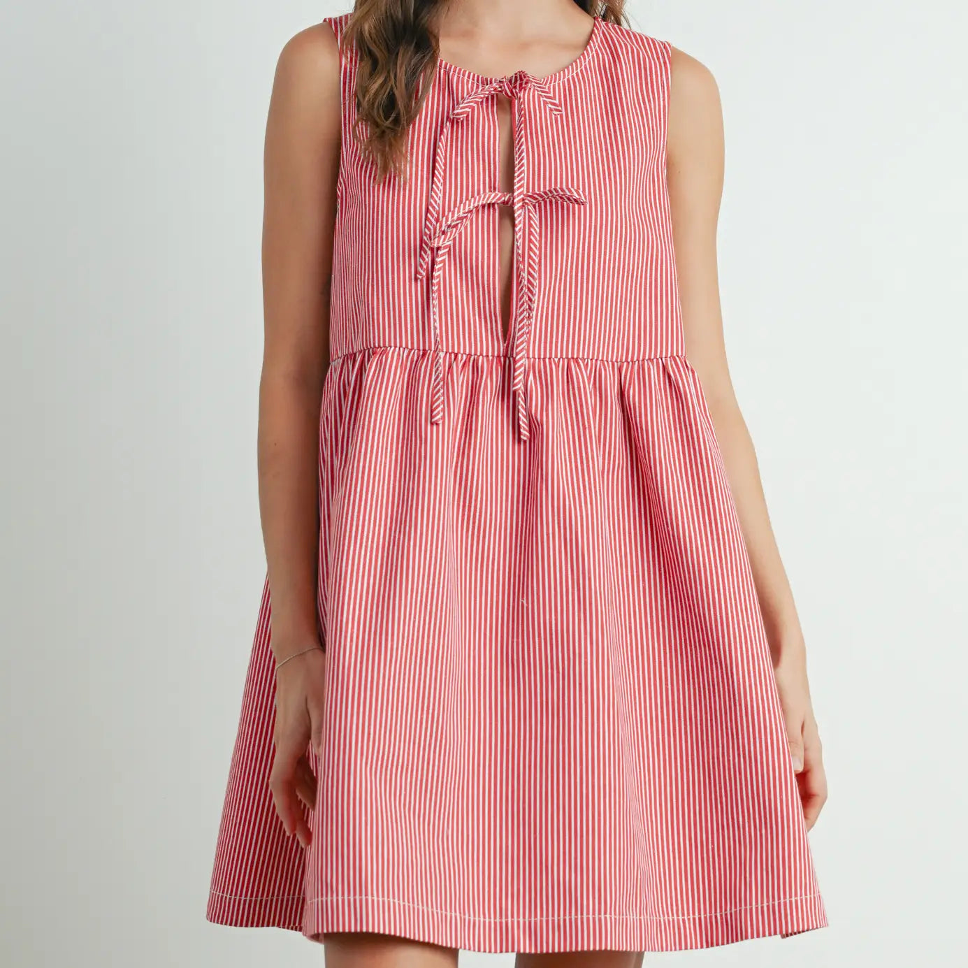 Mini Red Stripe Bowknot Dress – Hazelkin