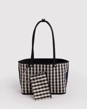 Load image into Gallery viewer, Medium Nylon Reversible Tote- Black Mix