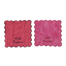 Load image into Gallery viewer, Cotton Terry Wash Cloths with Sayings, Set of 2