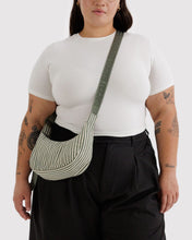 Load image into Gallery viewer, Baggu Small Crescent Bag- Sage Stripe